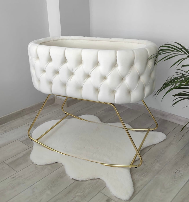 Luxury Oxford Velvet Bassinet