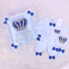 4pcs Royal Crown Pillow Set - Blue