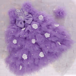 Lilac White Petal Dreamy Ball Dress - Lilac