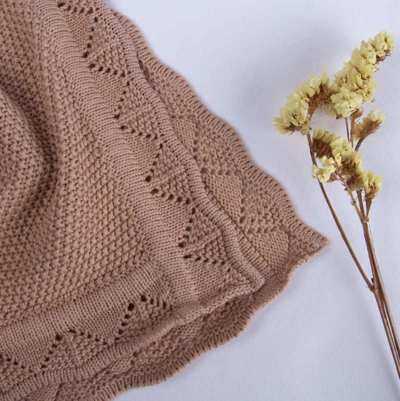 Vintage Heirloom Knit Baby Blanket
