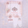 5pcs Princess Crown Blanket Set - Blush/Silver