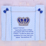 Personalized Inscription Prayer Word Poetry Mink Baby Blanket - Blue