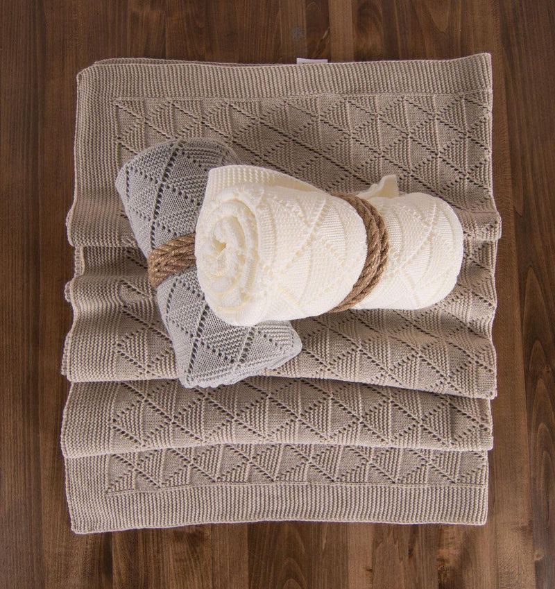 Rubybellebaby Organic Newborn Baby Knit Blanket