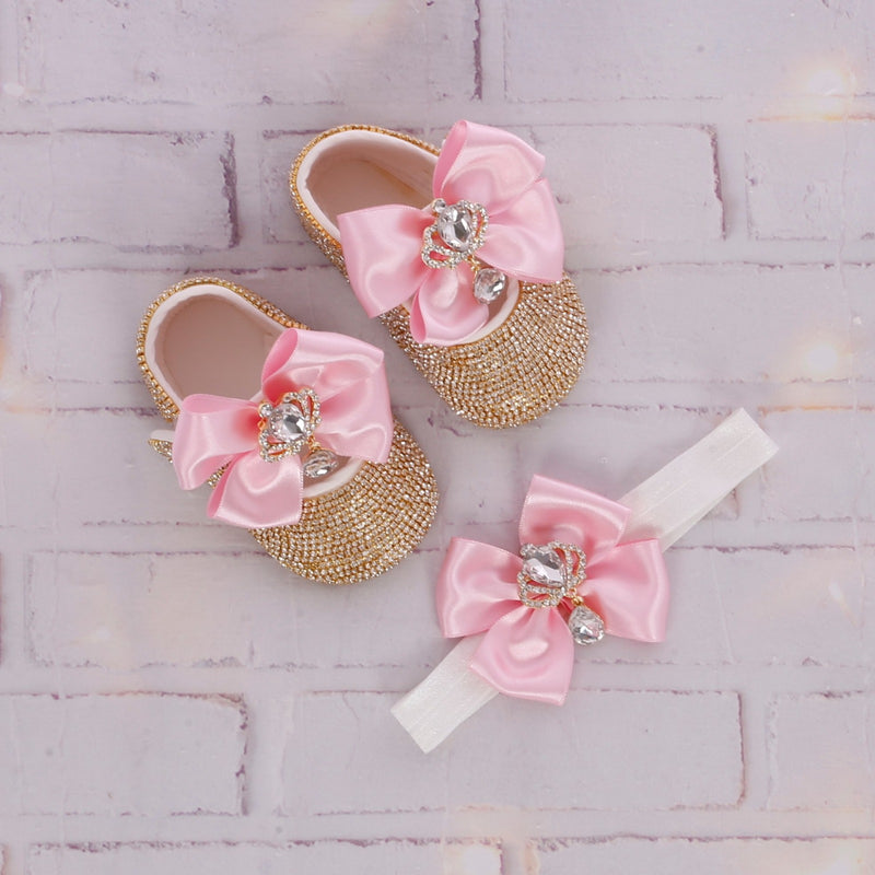 Swarvoski Princess Shoe Set - Pink