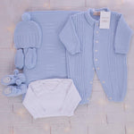 6pcs Organic Newborn Baby Knitwear Set