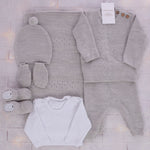 7pcs Organic Newborn Baby Boy Knitwear Set