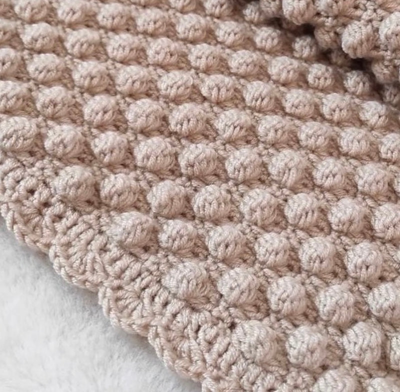Honeycomb Crochet Knit Baby Blanket - All Colors