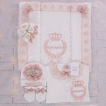 5pcs Crown Blanket Set  -  Blush