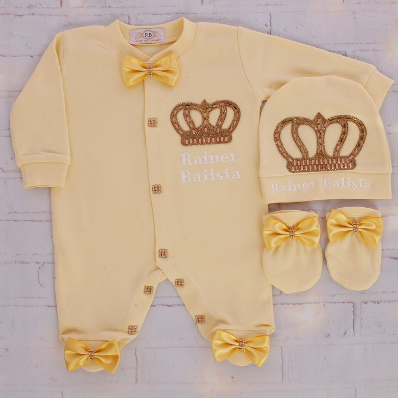 3pcs HRH Crown Set - Yellow/Gold