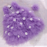 Lilac White Petal Dreamy Ball Dress - Lilac