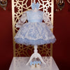 Giselle Blue Girl Party Jacket Dress - White/Blue