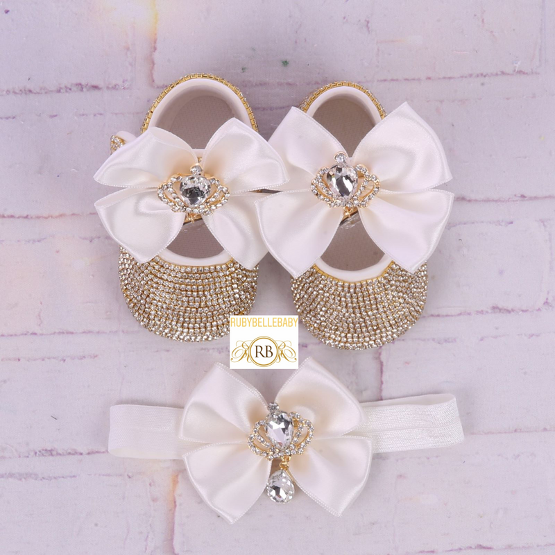Princess Shoe Set - White/Gold