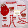 8pcs HRH Crown Set - Red