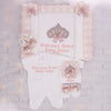 5pcs Princess Crown Blanket Set - Blush/Silver