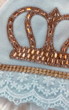 3pcs HRH Crown Velvet Set - Blue