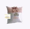 Personalized Princess Crown Baby Nursery Pillow - Blush