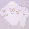 4pcs Bling Butterfly Blanket Set - Gold
