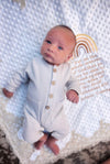 Personalized Inscription Prayer Word Poetry Mink Rainbow Baby Blanket - Gold